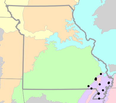 Level III Ecoregions map for Amphiuma tridactylum (Three-toed Amphiuma)