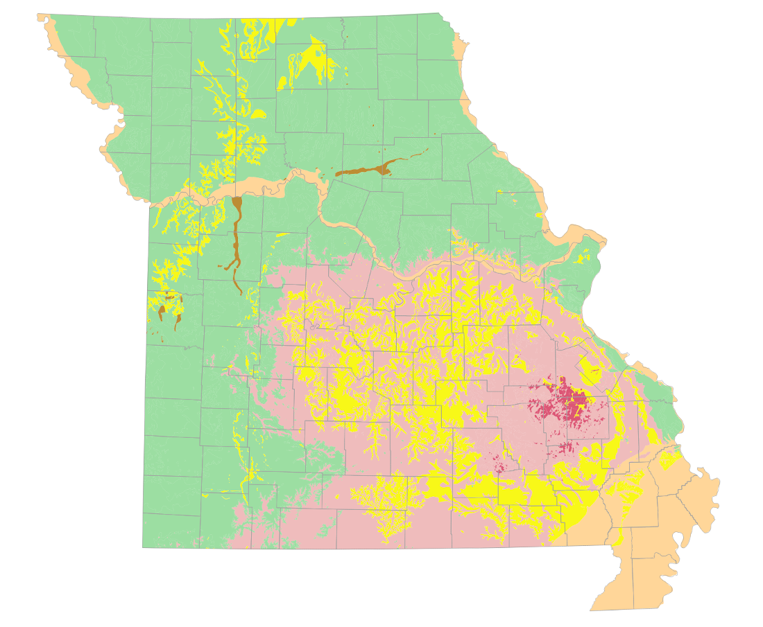 Geology map of Missouri
