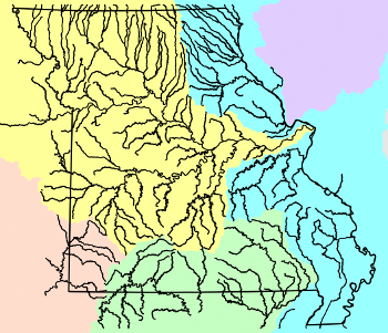 Missouri rivers and major streams