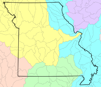 Major Missouri watersheds